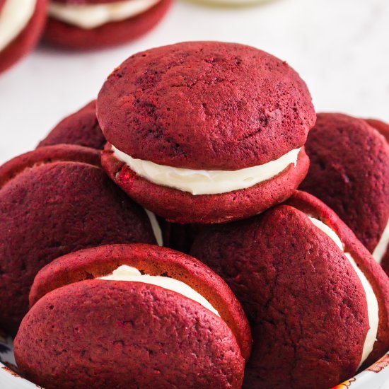 Red Velvet Whoopie Pies