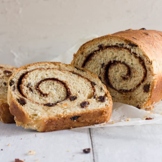 Swirled Cinnamon Raisin Bread 2ways