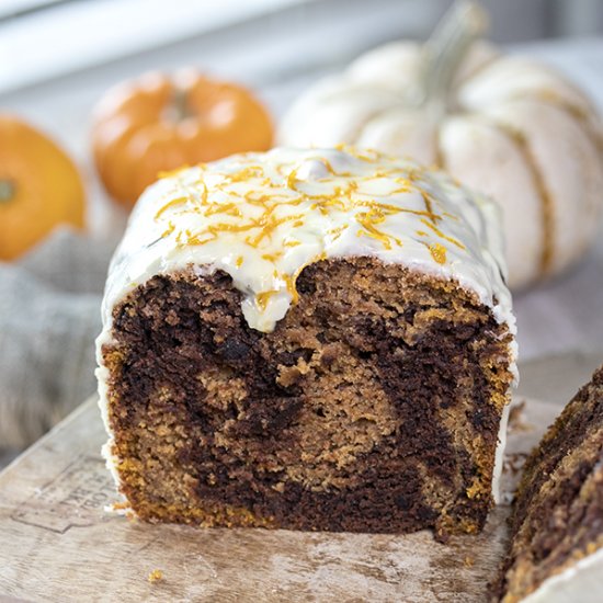 Pumpkin and Chocolate Marble Cake