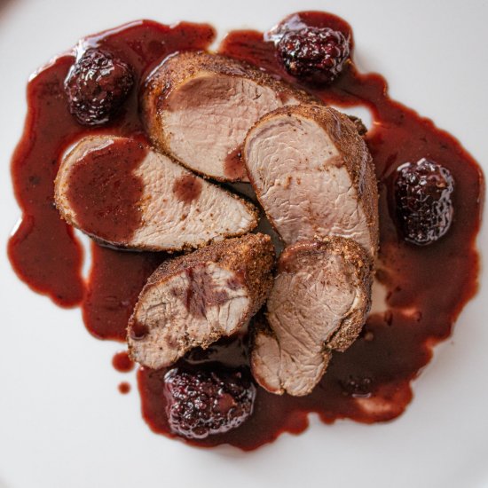 Pomegranate, Blackberries Pork Ten