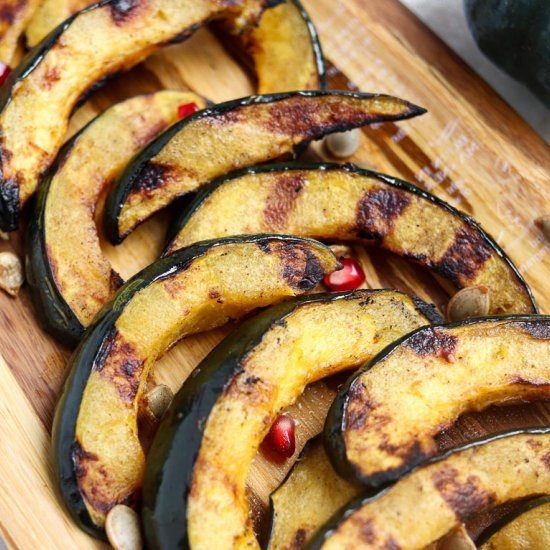 Grilled Maple Acorn Squash