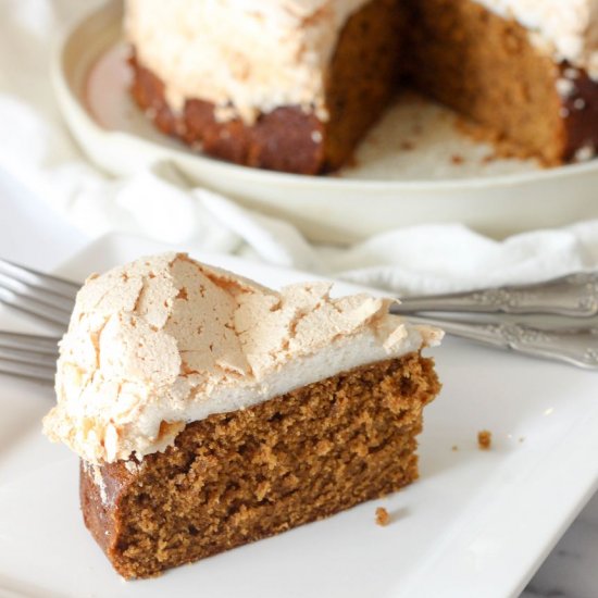 Gingerbread Meringue Cake