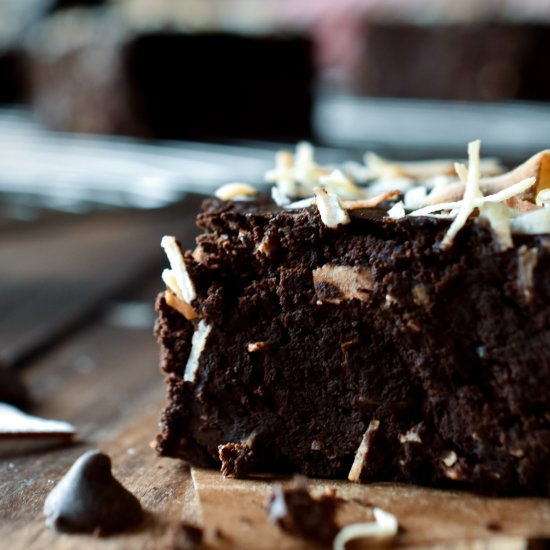 CHOCOLATE CHERRY COCONUT BROWNIES