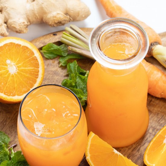 Carrot Orange Ginger Juice Recipe