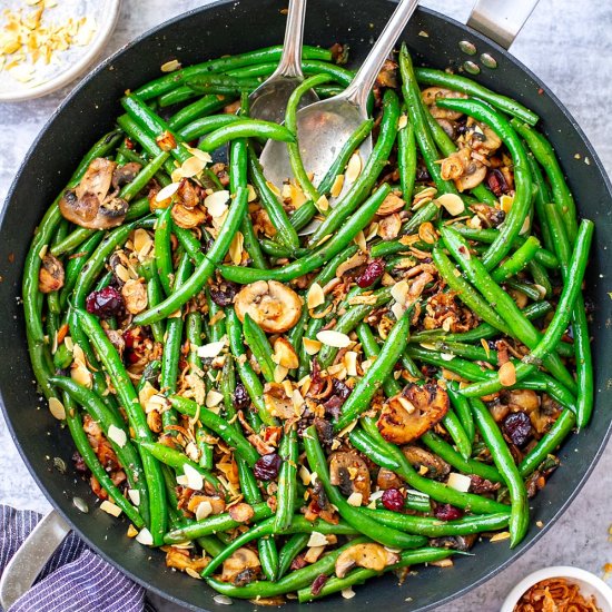 Green Beans With Bacon & Mushrooms