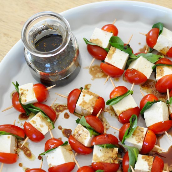 Tofu Caprese Bites