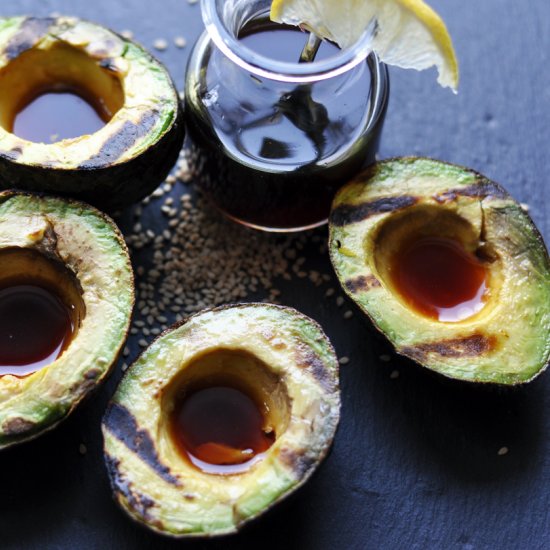 Grilled Avocados with Ponzu Sauce