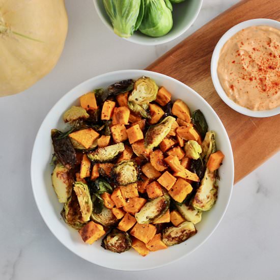 Roasted Fall Vegetables + Aioli