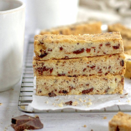 Dark Chocolate Cherry Shortbread