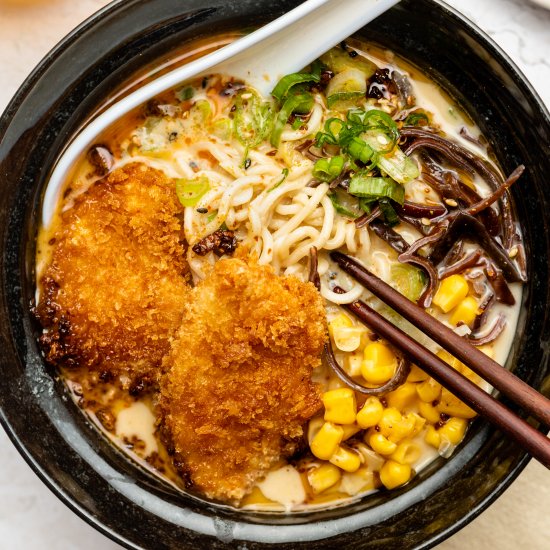 vegan tonkotsu katsu ramen