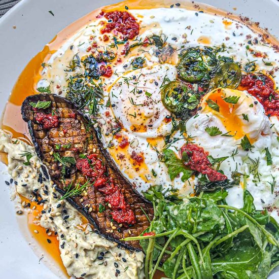 Turkish Eggs with Roasted Aubergine