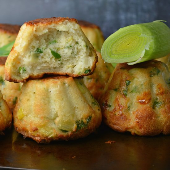 Cheesy Leek Muffins