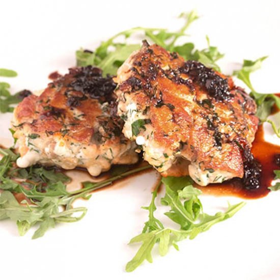 Salmon Cakes With Spicy Agrodolce