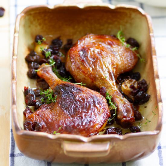 Roasted duck legs