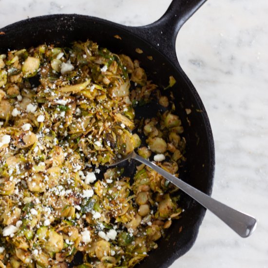 Simple Sauteed Brussels Sprouts