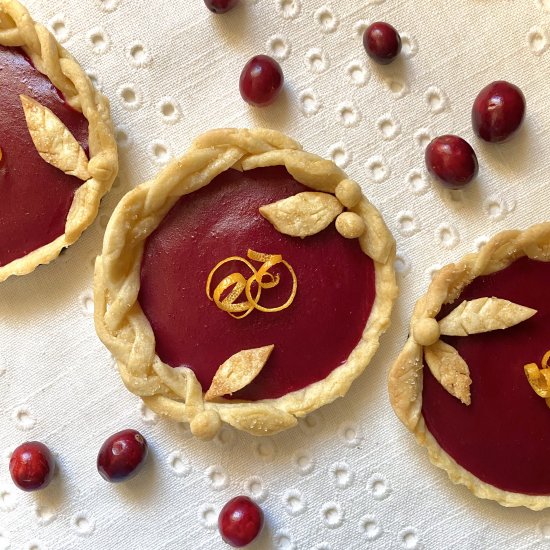 Cranberry Curd Tarts