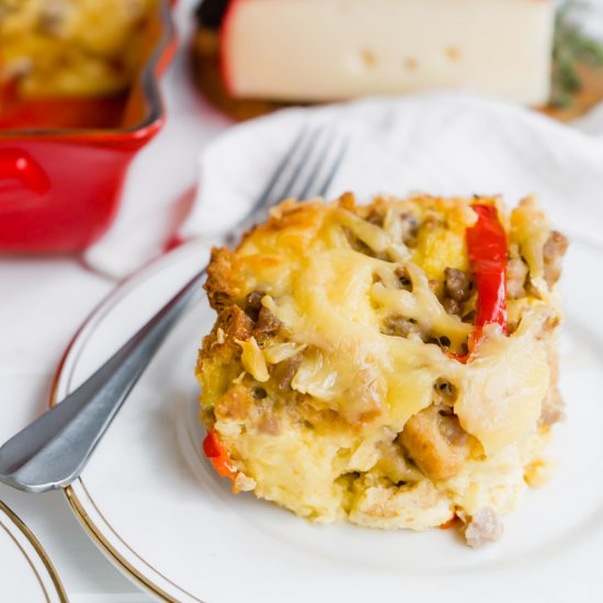 Sausage & Pepper Breakfast Strata