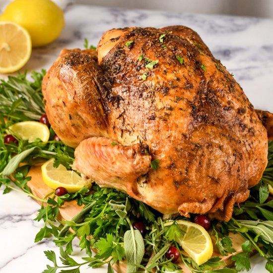 Lemon Herb Butter Roasted Turkey