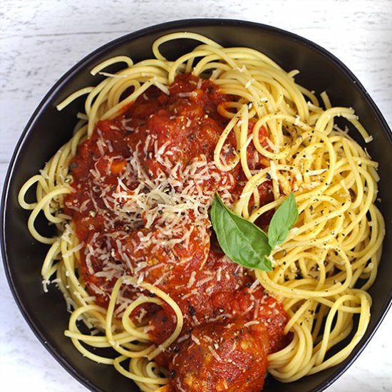 Homemade Spaghetti and Meatballs