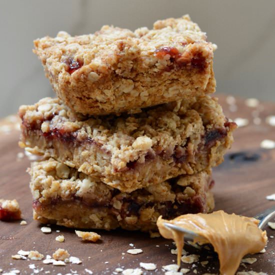 Peanut Butter & Jelly Oat Bars