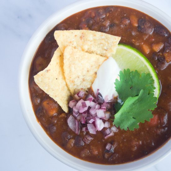 Black Bean & Sweet Potato Chili