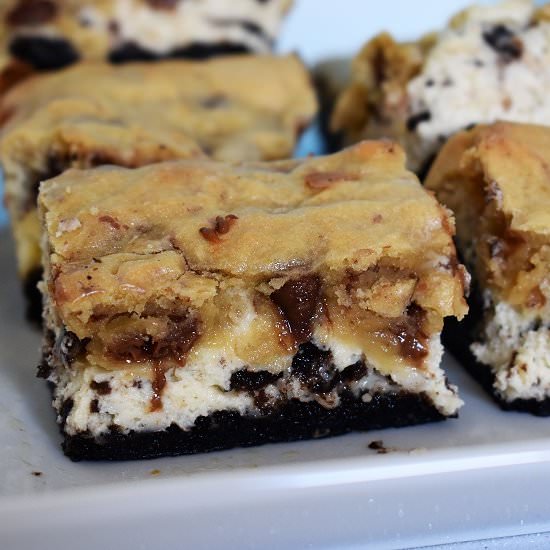 Oreo Cheesecake Cookie Dough Bars