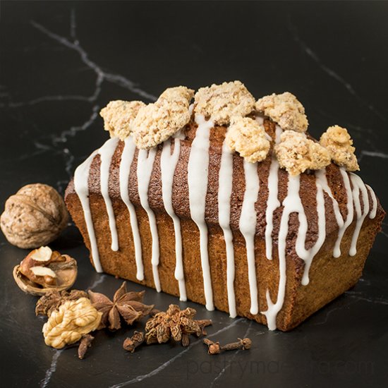 Caramel and Walnut Loaf Cake