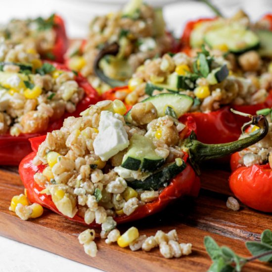 Farro Stuffed Peppers