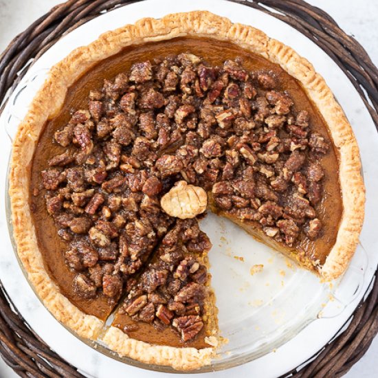 Pumpkin Pecan Pie