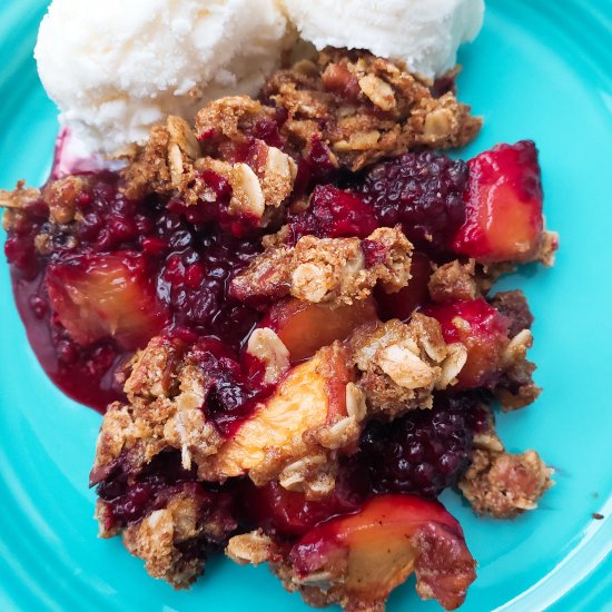 Blackberry Peach Crisp