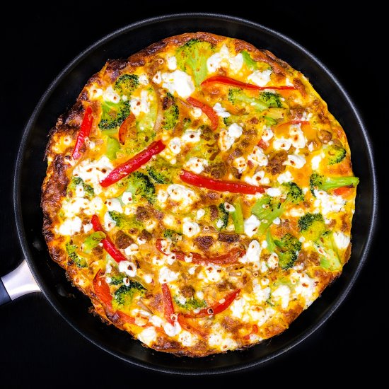 Chorizo, Broccoli & Pepper Frittata