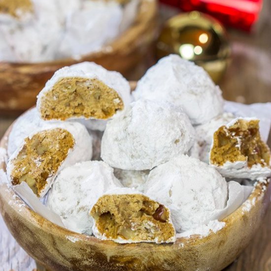 Gingerbread Snowball Cookies