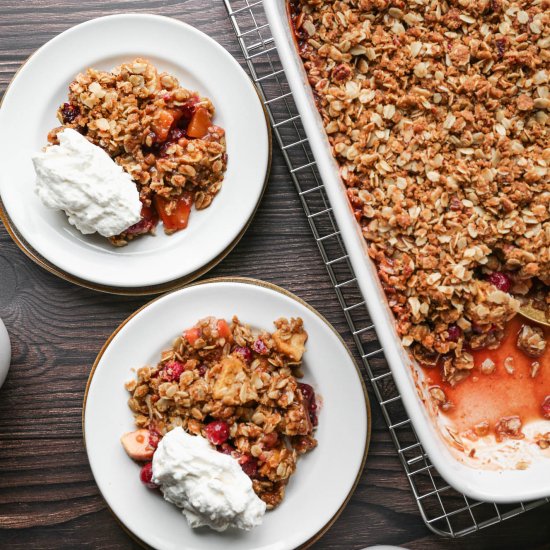 Gluten Free Cranberry Apple Crisp