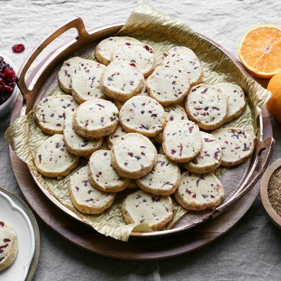 GF Orange Cranberry Butter Cookies