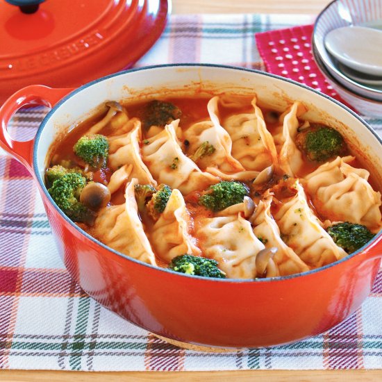 Tomato Gyoza Nabe