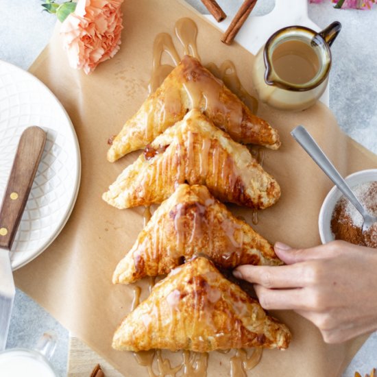 Apple Turnovers w/ Homemade Caramel