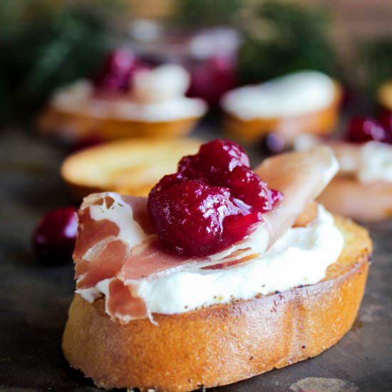 Whipped Goat Cheese Crostini