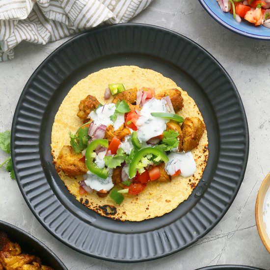 Chicken Tacos (with Indian twist)