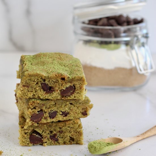 Matcha Brownies In a Jar