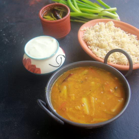 spring onion sambar