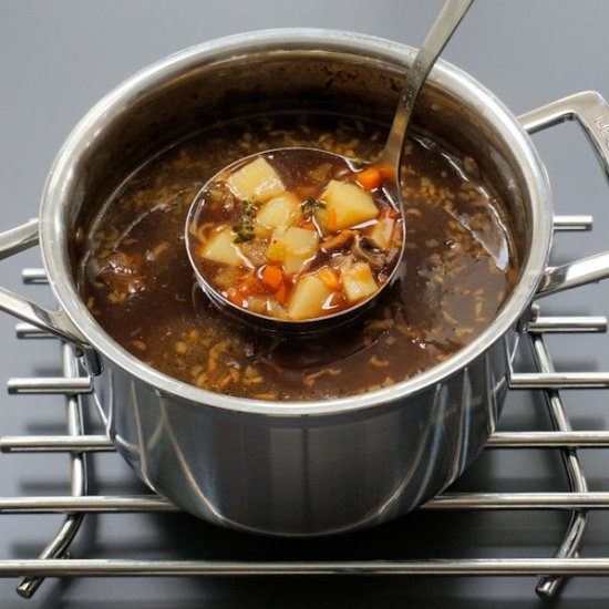 potato soup with mushrooms