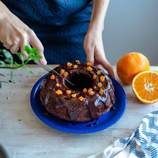 Chocolate Orange Olive Oil Cake