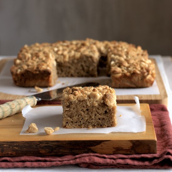 malted hazelnut coffee cake