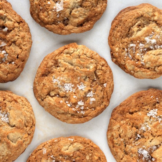 salted caramel malted milk cookies