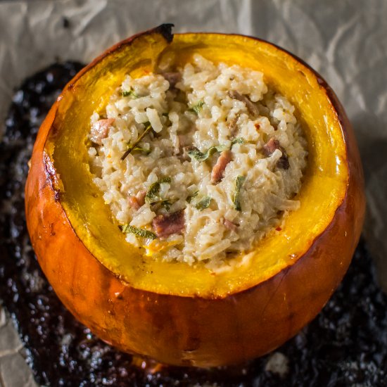 Brisket Stuffed Pumpkin