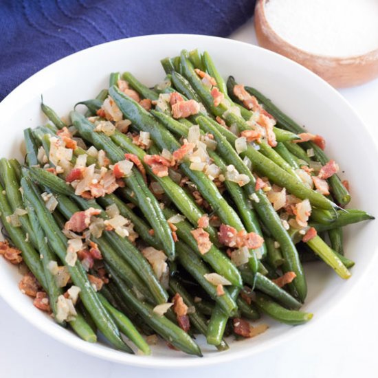 Fresh Green Beans with Bacon