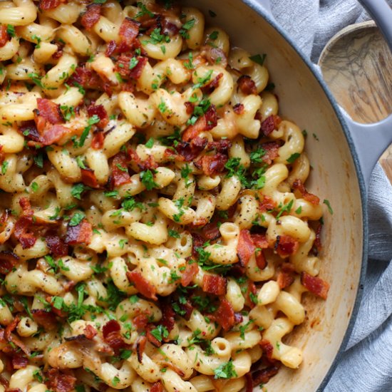 Onion and Bacon Mac and Cheese