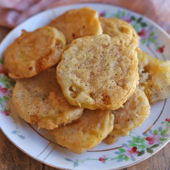 Beer battered fried green tomatoes