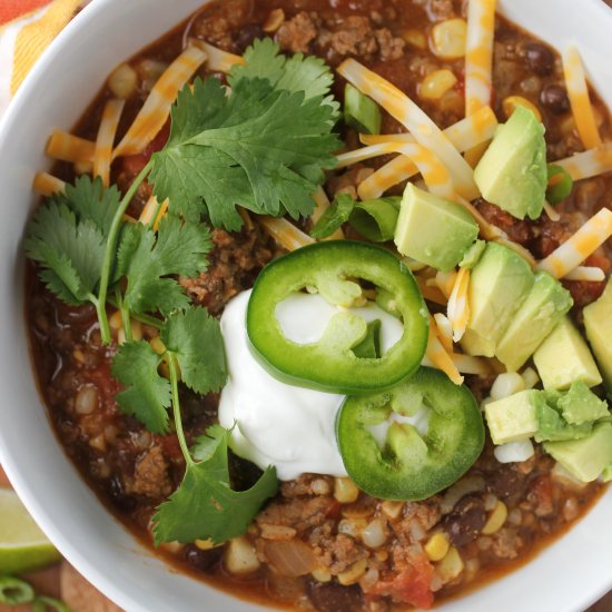 Taco Soup with Ground Beef