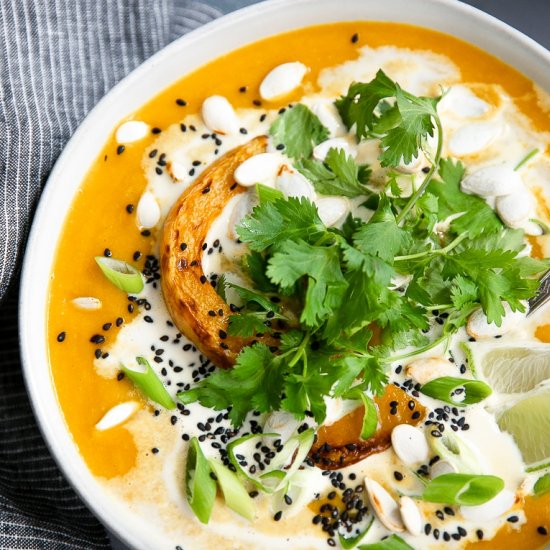 Miso Coconut Butternut Squash Soup